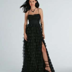 Rita Formal Lace Tulle A-Line Long Dress