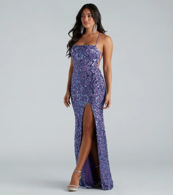 Rowena Sequin Mermaid Dress - Image 13