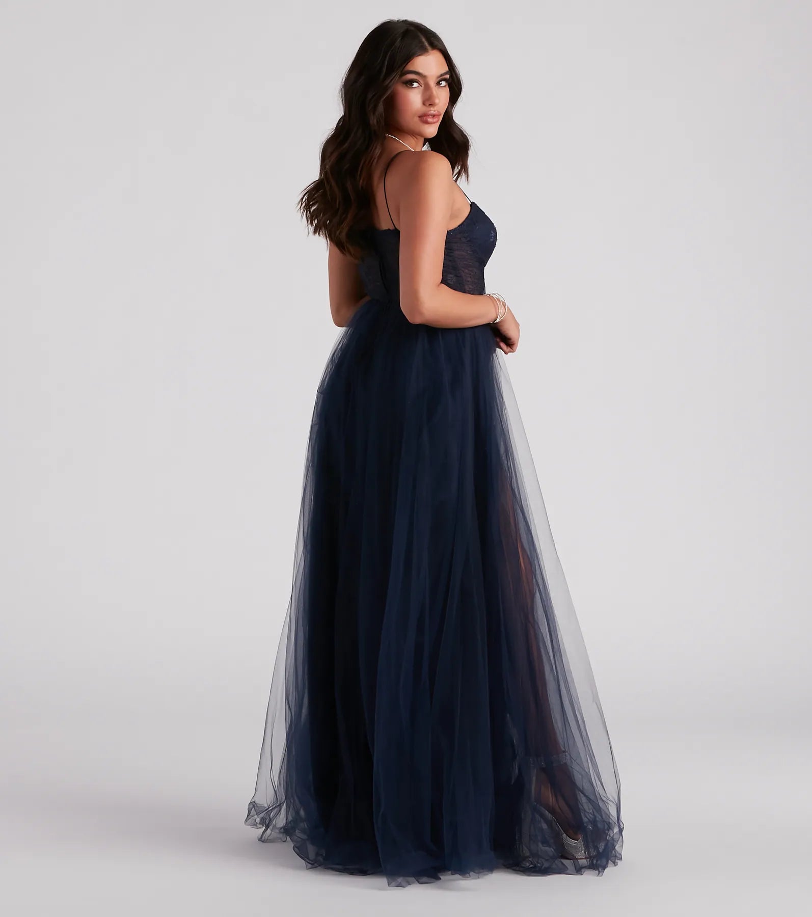 Hailey Lace Bustier Tulle Formal Dress - Image 2