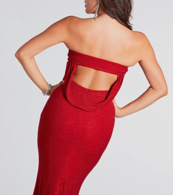 Ana Formal Rhinestone Cowl Back Long Dress - Image 8