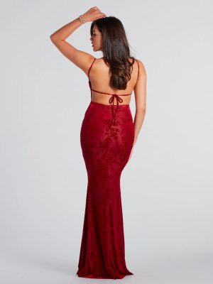 Daniela Velvet Open Back Mermaid Dress