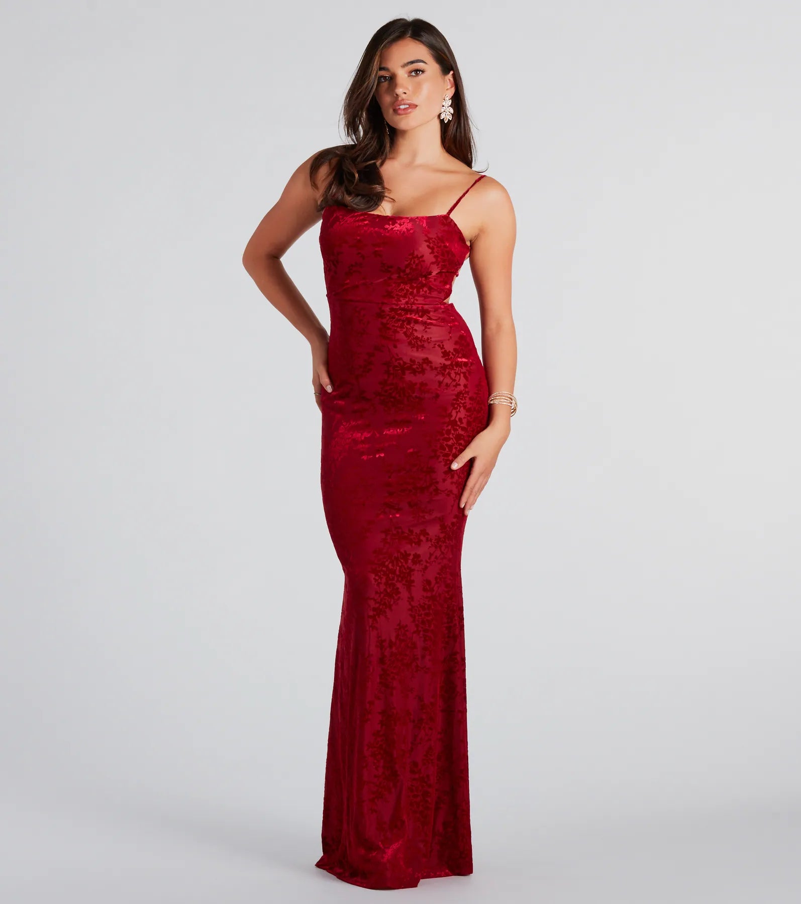Daniela Velvet Open Back Mermaid Dress - Image 2