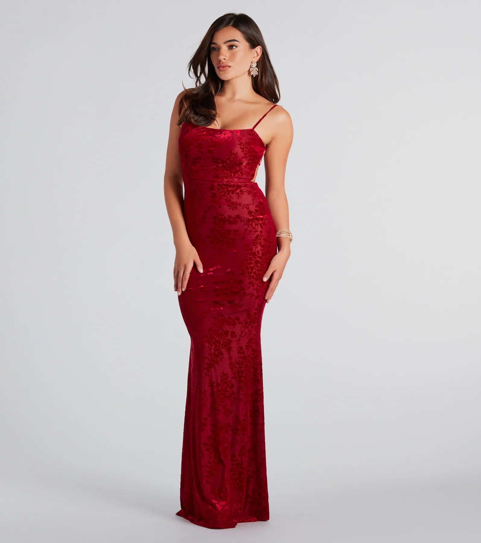Daniela Velvet Open Back Mermaid Dress - Image 4