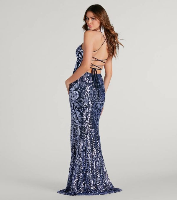 Rowena Sequin Mermaid Dress - Image 17