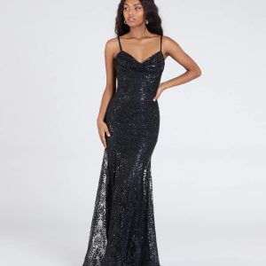Anna Bustier Mermaid Glitter Sequin Formal Dress