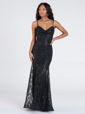 Anna Bustier Mermaid Glitter Sequin Formal Dress