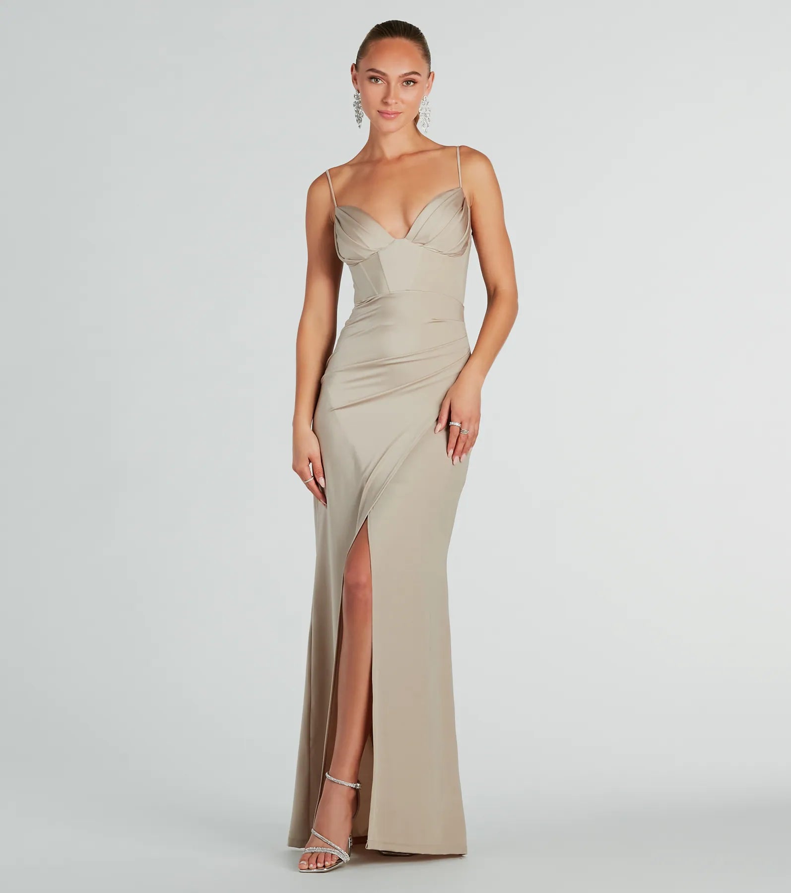 Kylie Formal Knit Corset Mermaid Long Dress - Image 5