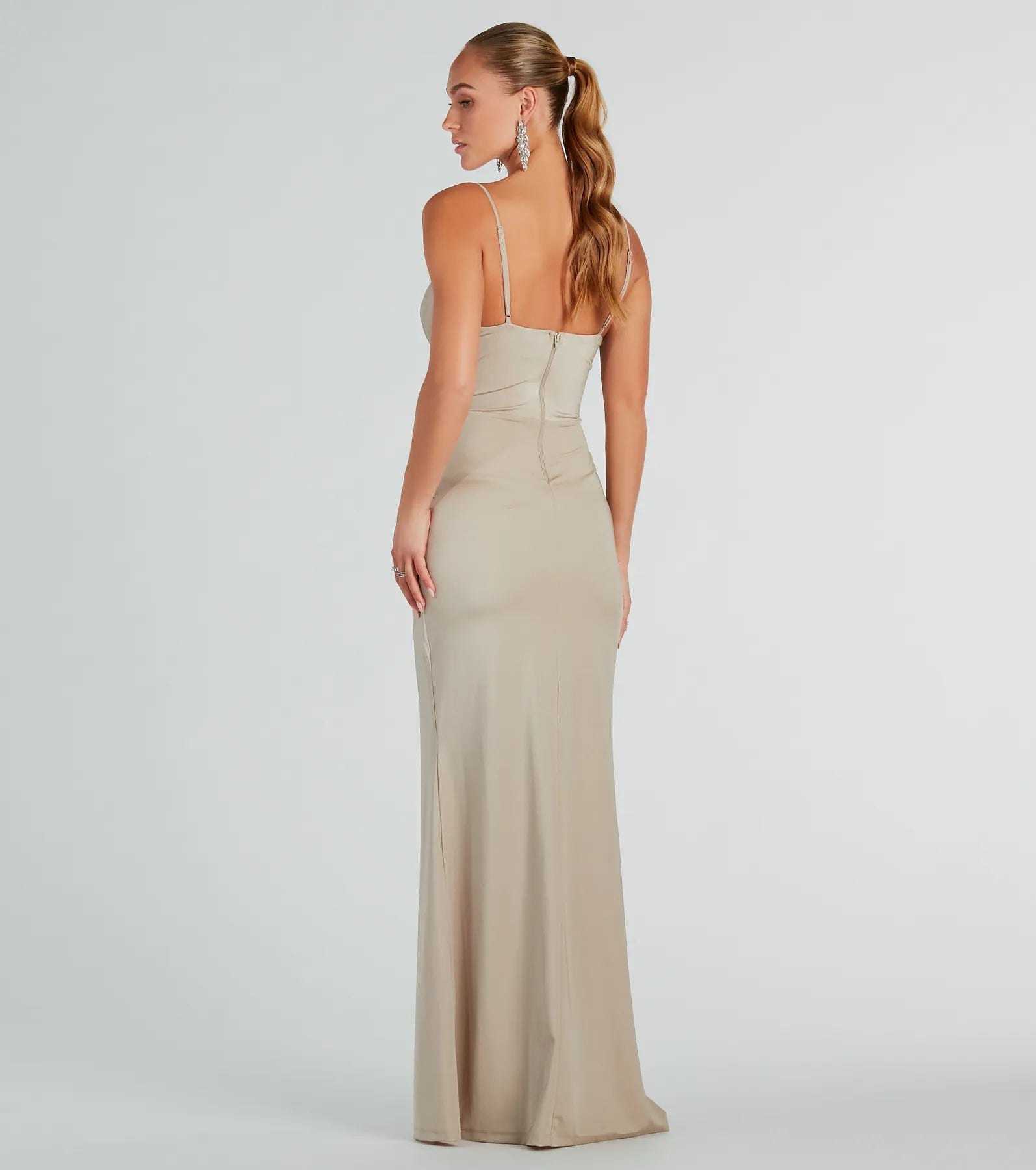 Kylie Formal Knit Corset Mermaid Long Dress - Image 6