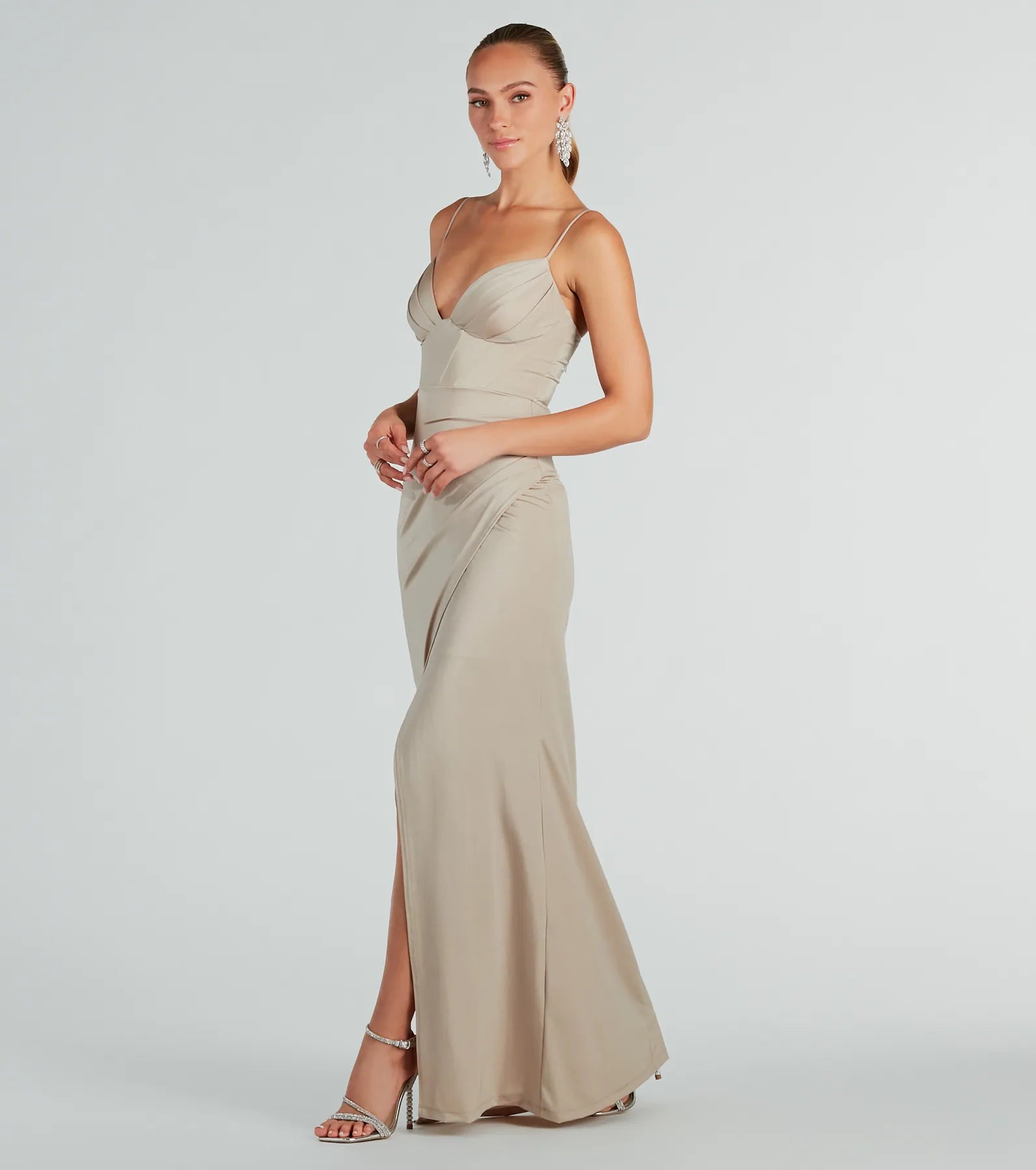 Kylie Formal Knit Corset Mermaid Long Dress - Image 7