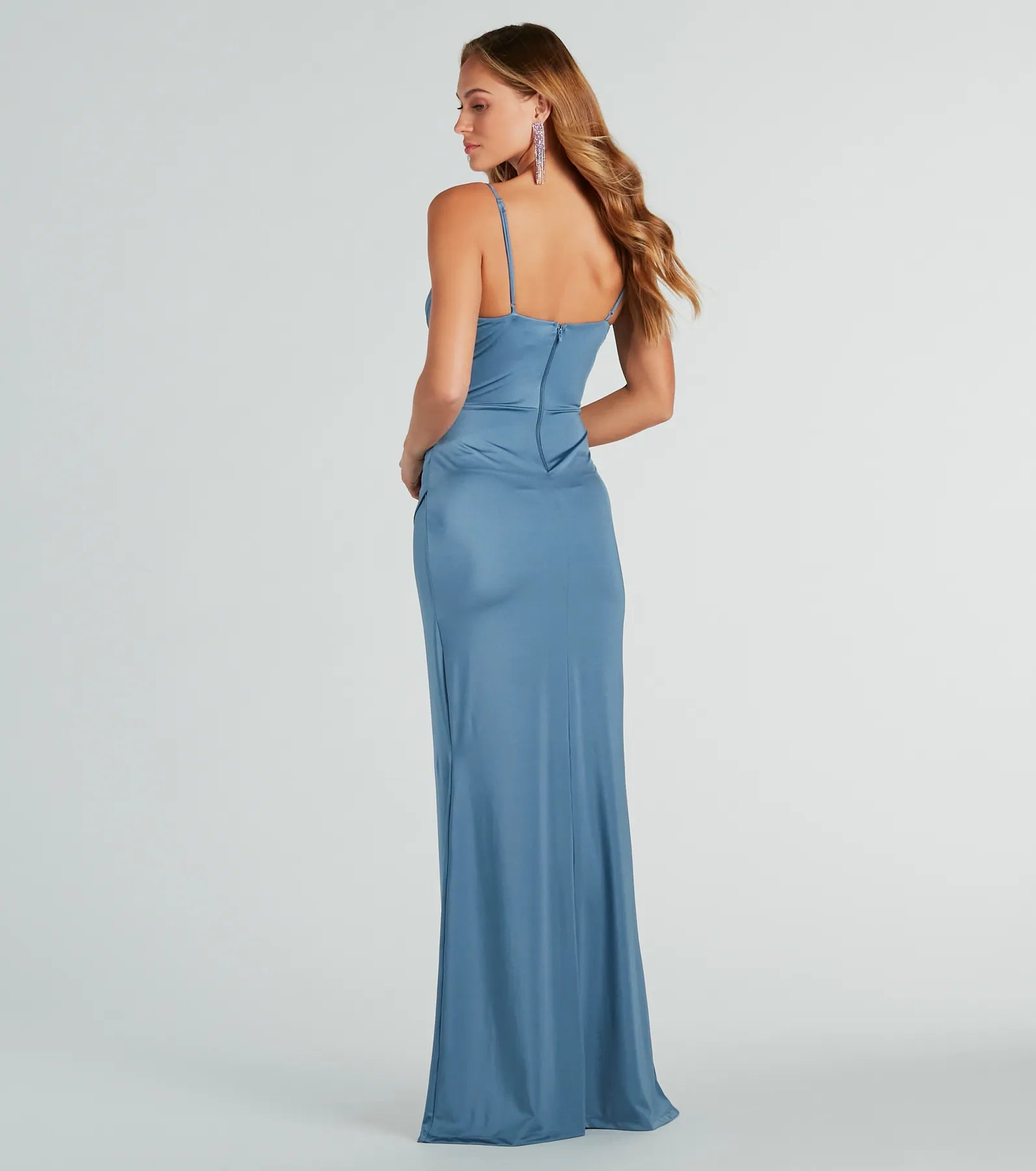 Kylie Formal Knit Corset Mermaid Long Dress - Image 2