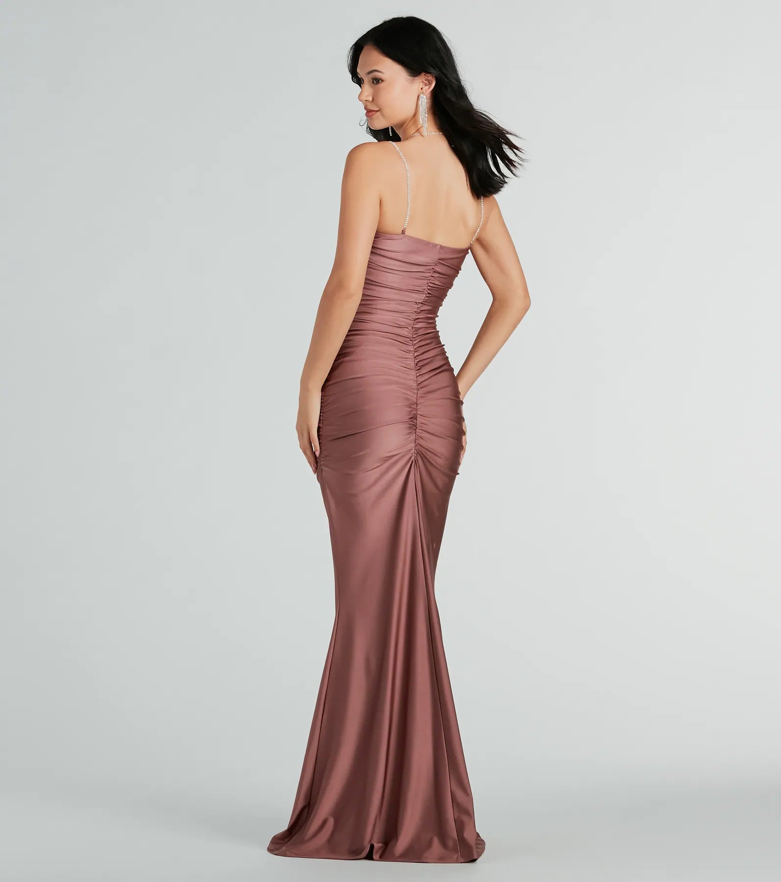 Eliena Formal Rhinestone Strap Mermaid Dress - Image 2