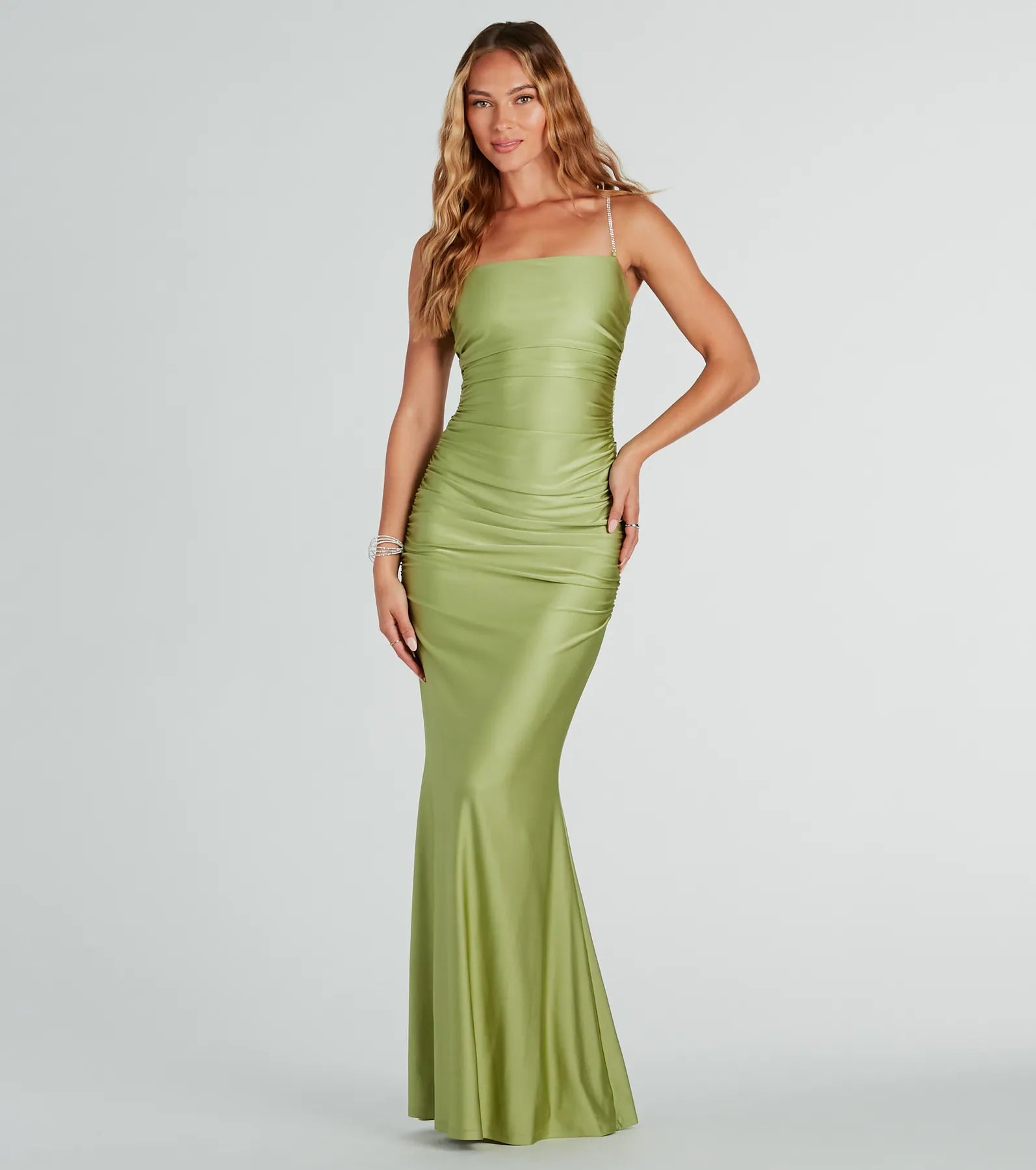 Eliena Formal Rhinestone Strap Mermaid Dress - Image 5