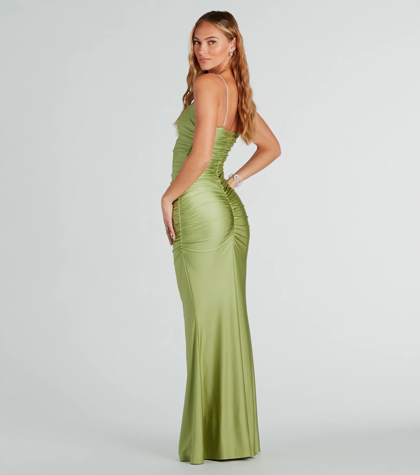 Eliena Formal Rhinestone Strap Mermaid Dress - Image 6