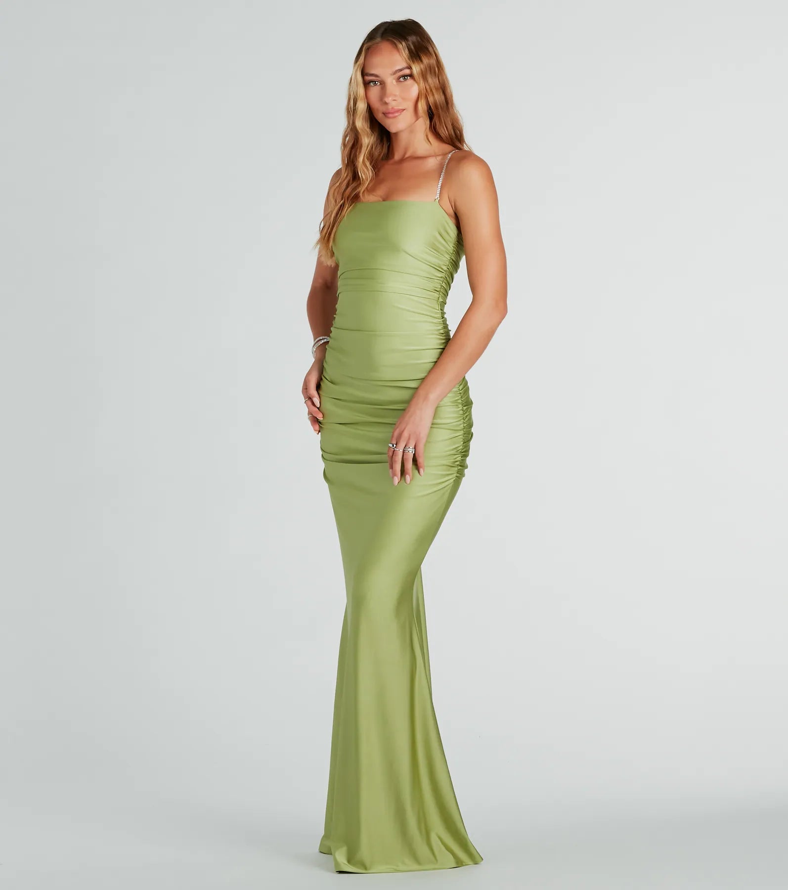 Eliena Formal Rhinestone Strap Mermaid Dress - Image 7