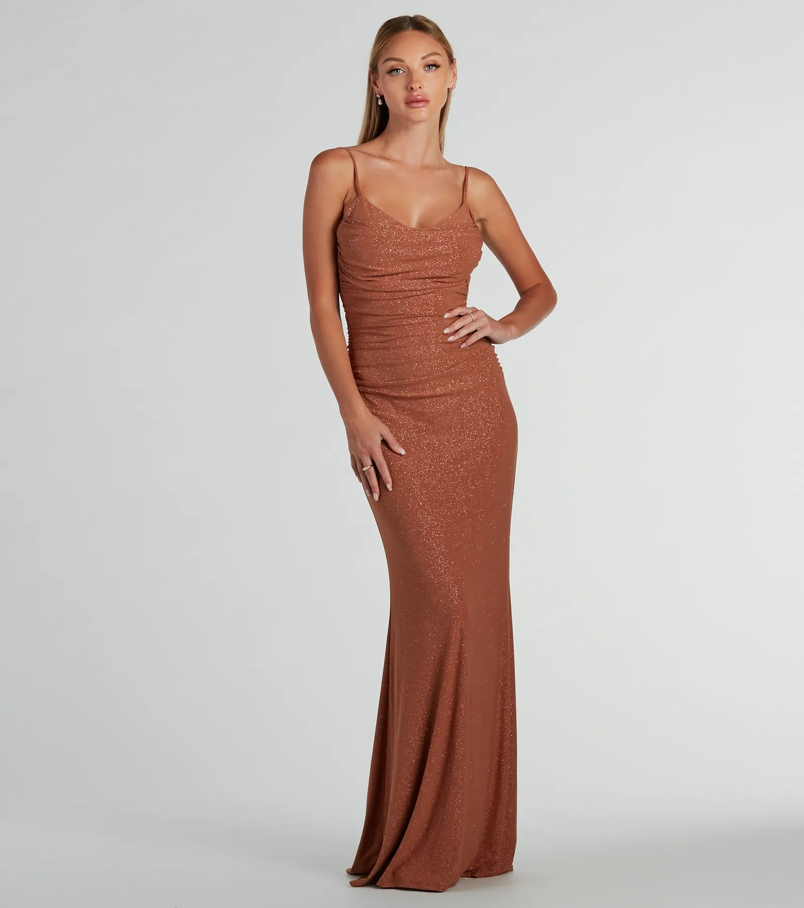 Toni Open Back Mermaid Glitter Formal Dress - Image 5