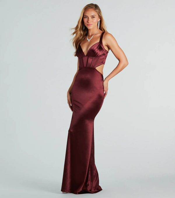 Sloane Satin Corset Formal Dress - Image 3