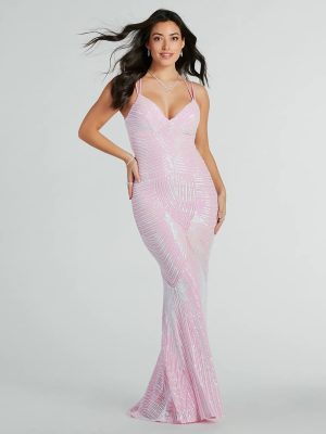 Lyanna Formal Iridescent Sequin Mermaid Dress