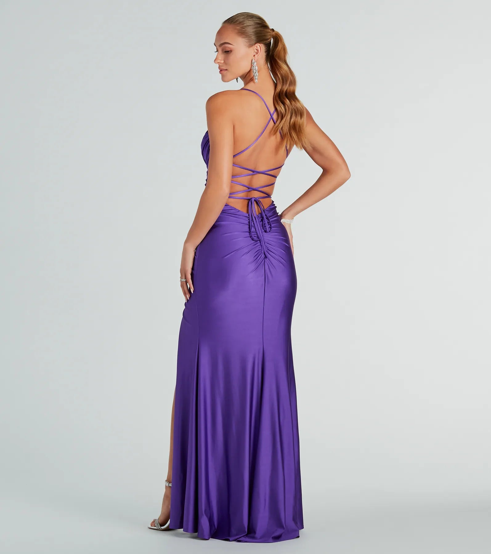 Marlena Formal Lace-Up Mermaid Long Dress - Image 2