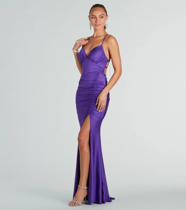 Marlena Formal Lace-Up Mermaid Long Dress - Image 3