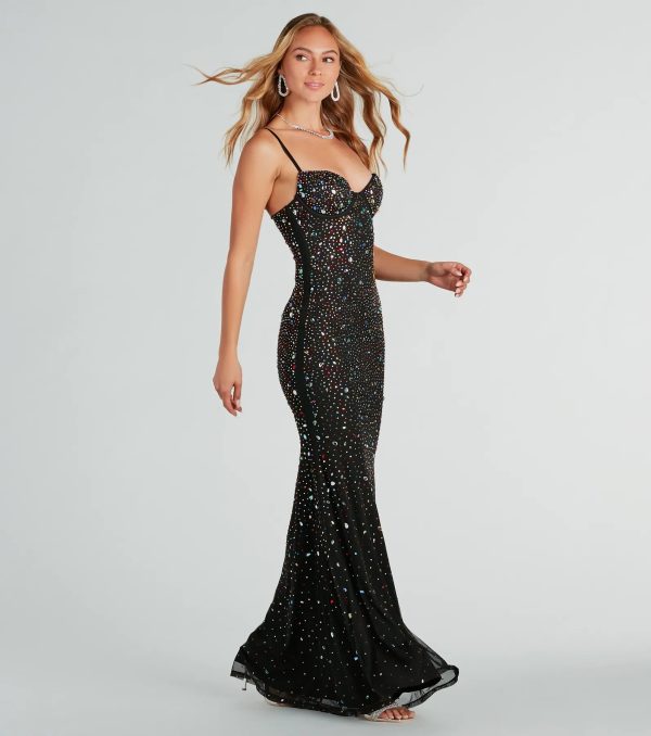 Shannon Formal Gemstone Mermaid Long Dress - Image 3