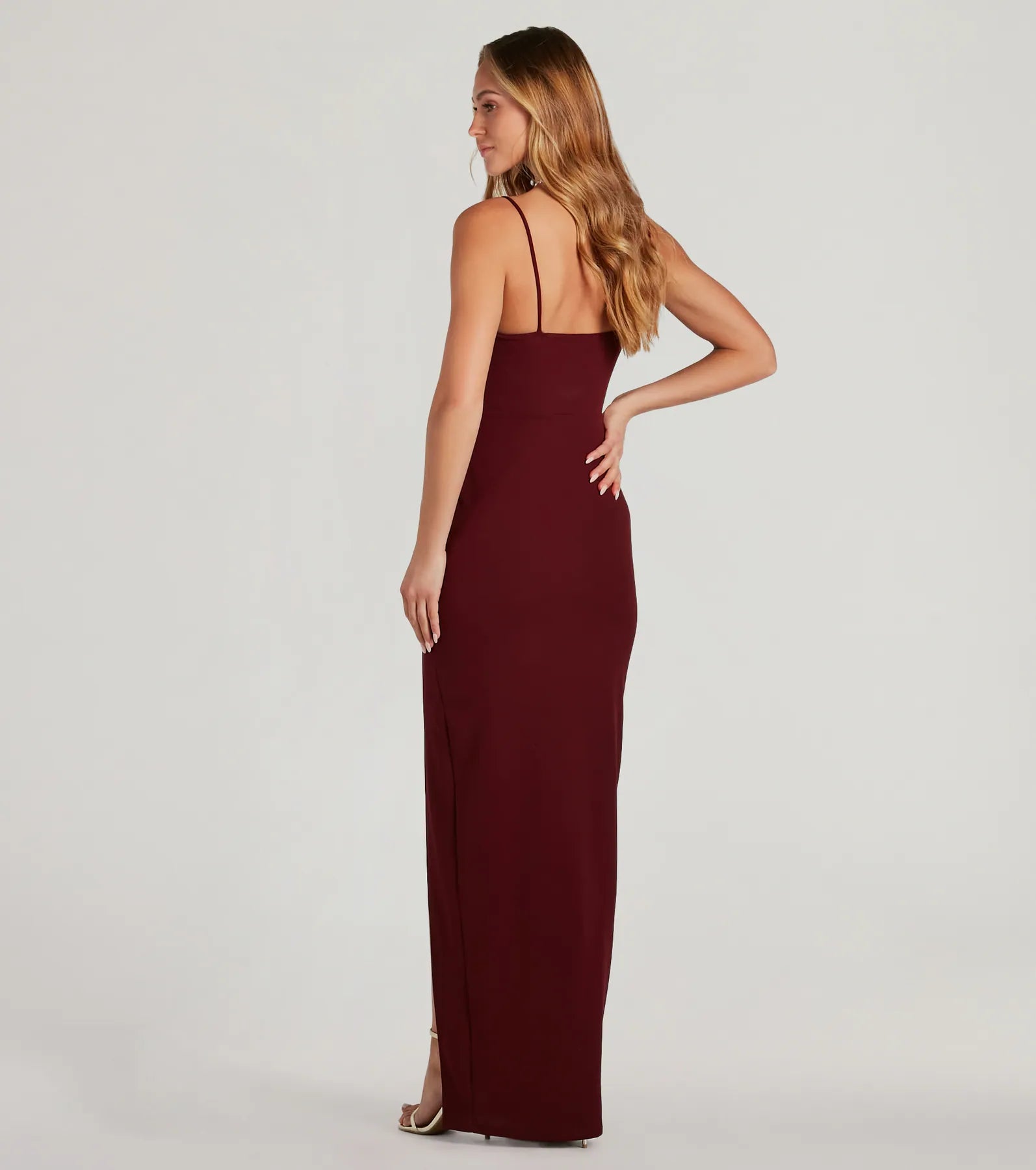 Fran Formal Crepe Sweetheart Column Dress - Image 2