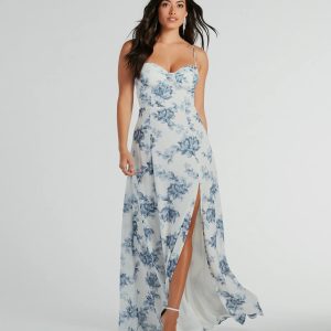Adeline Sweetheart Floral A-Line Formal Dress
