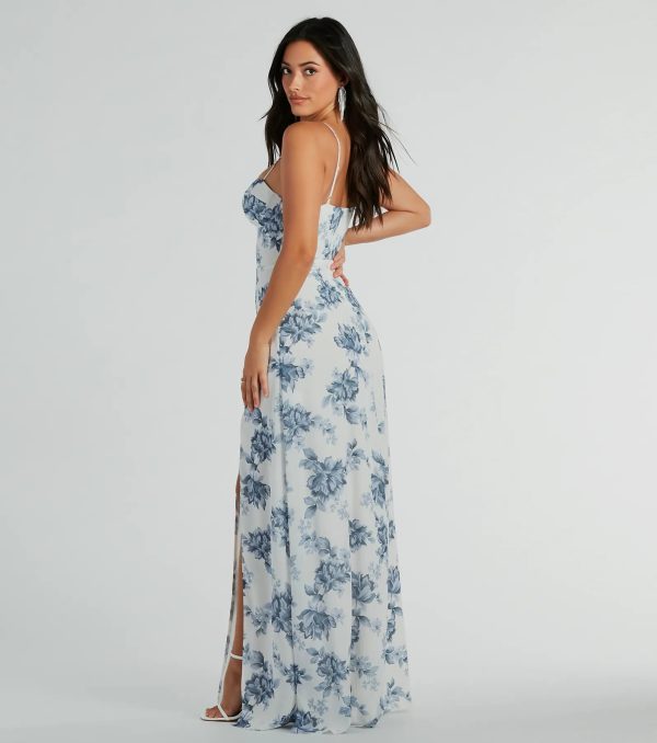 Adeline Sweetheart Floral A-Line Formal Dress - Image 2