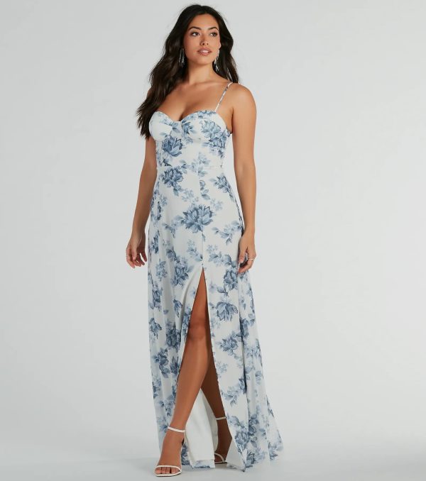 Adeline Sweetheart Floral A-Line Formal Dress - Image 4