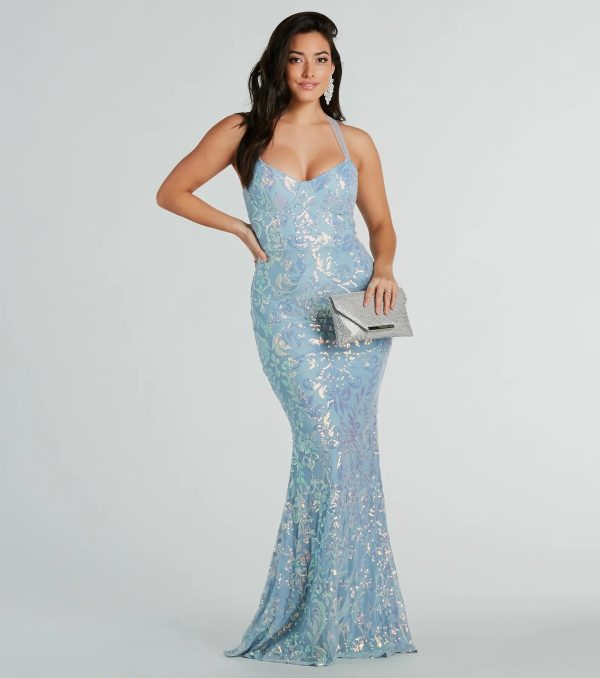 Brooklyn Bustier Tulle Lace-Up Sequin Formal Dress - Image 7