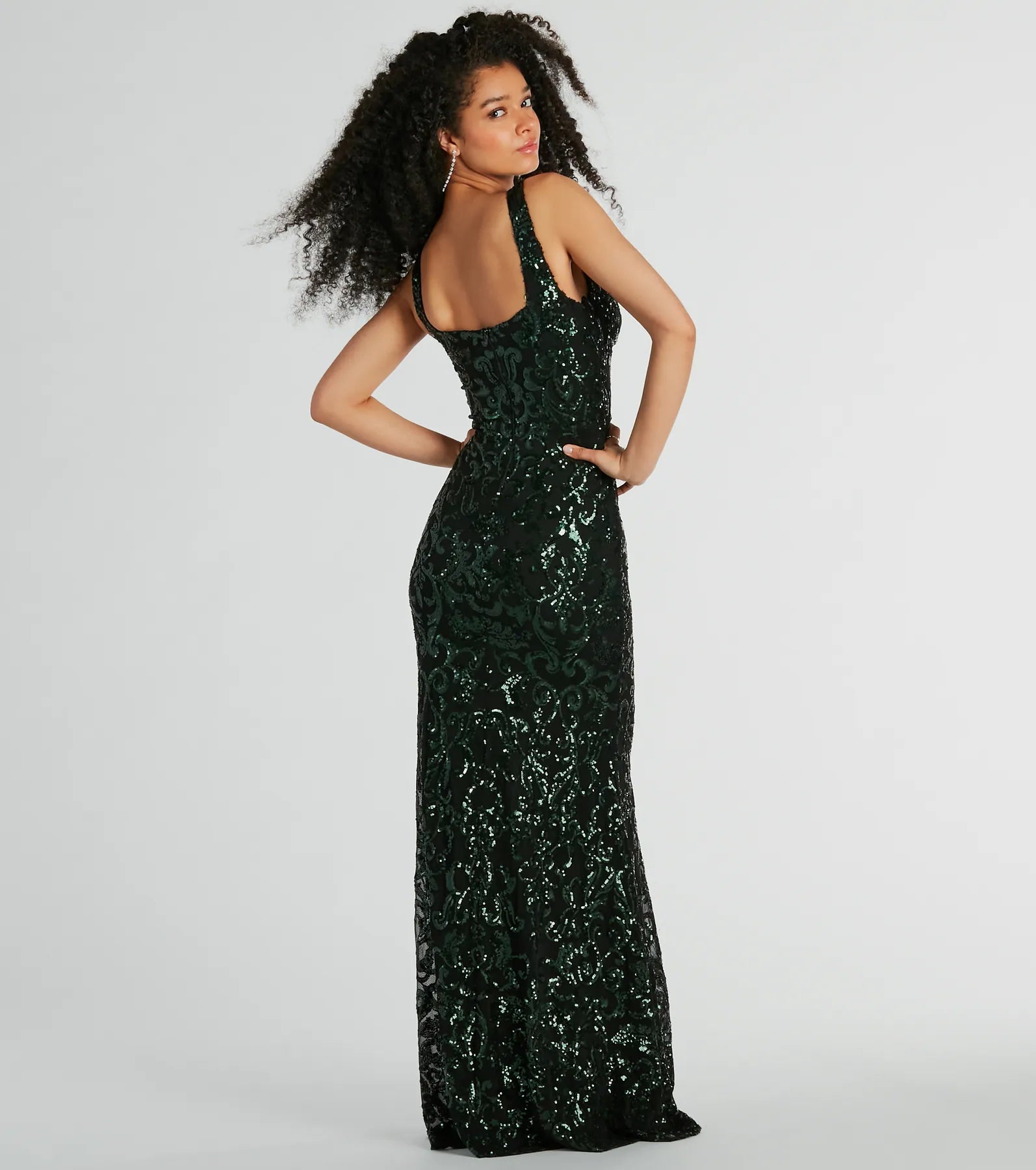 Karli Formal Sequin Mermaid Long Dress - Image 2