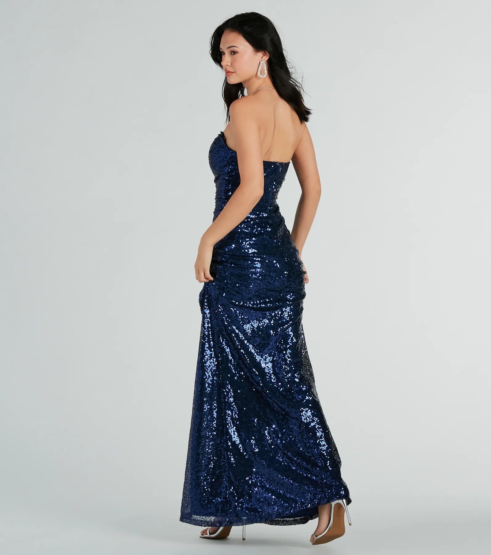 Colette Formal Sequin Strapless High Slit Mermaid Dress - Image 2