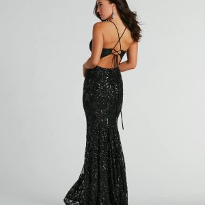 Emma Strappy Back Sequin Mermaid Dress
