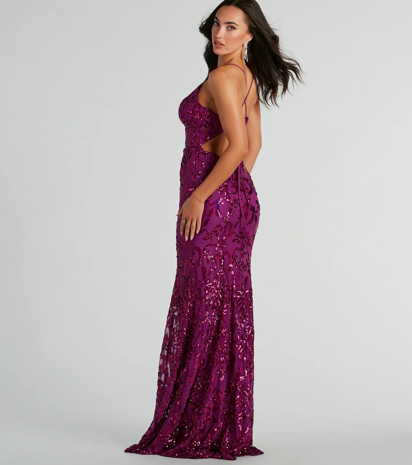 Emma Strappy Back Sequin Mermaid Dress - Image 8