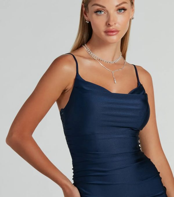 Alisa Lace Sequin Back Mermaid Formal Dress - Image 7