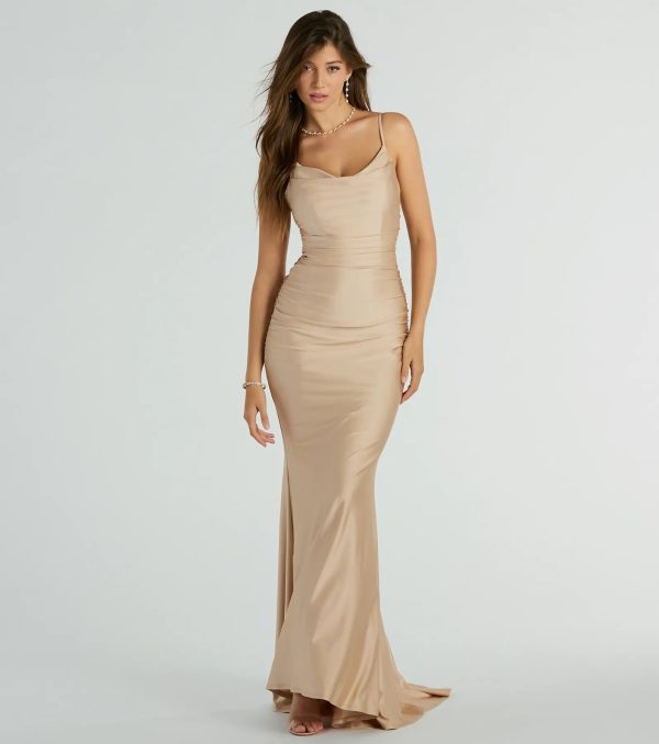 Alisa Lace Sequin Back Mermaid Formal Dress - Image 9