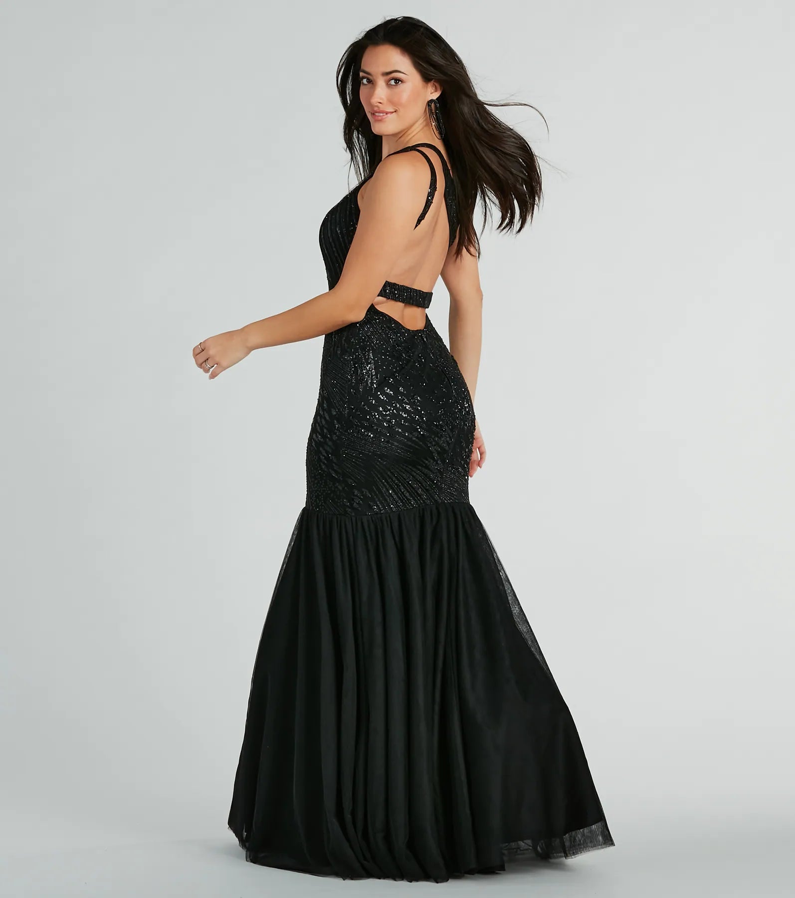 Gracelyn Formal One-Shoulder Mermaid Sequin Dress - Image 3