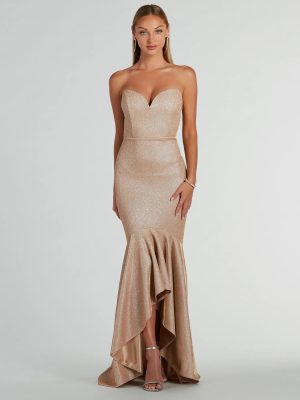 Kimora Strapless High Low Mermaid Formal Dress