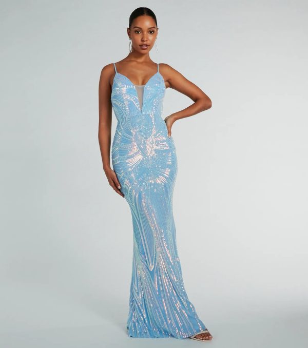 Pauline Formal Sequin Draped Bead Bodycon Dress - Image 5