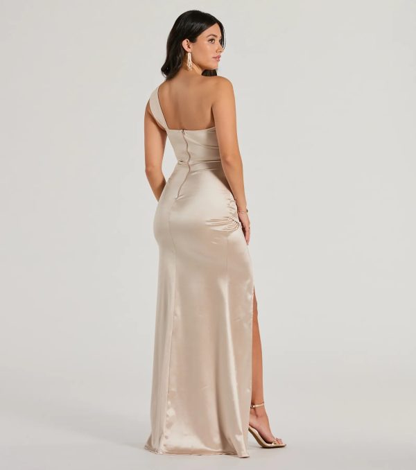 Kathie Formal Satin One-Shoulder Dress - Image 10