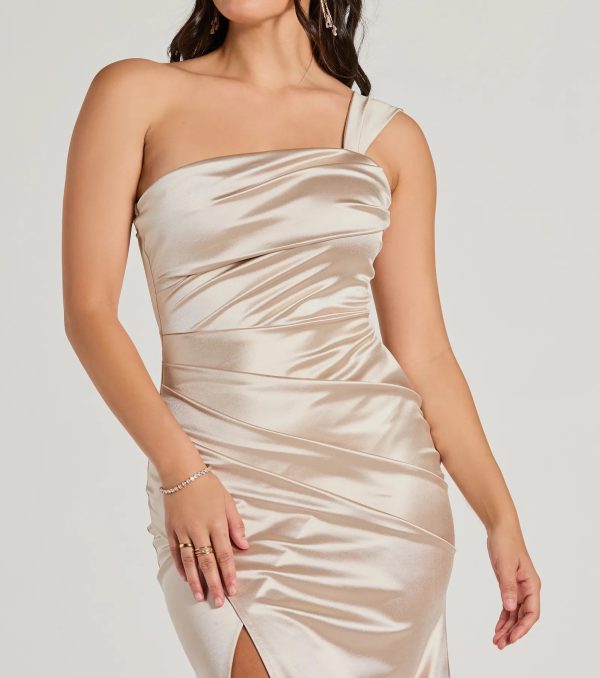 Kathie Formal Satin One-Shoulder Dress - Image 11
