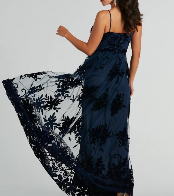Thelma Sweetheart A-Line Velvet Tulle Dress - Image 3