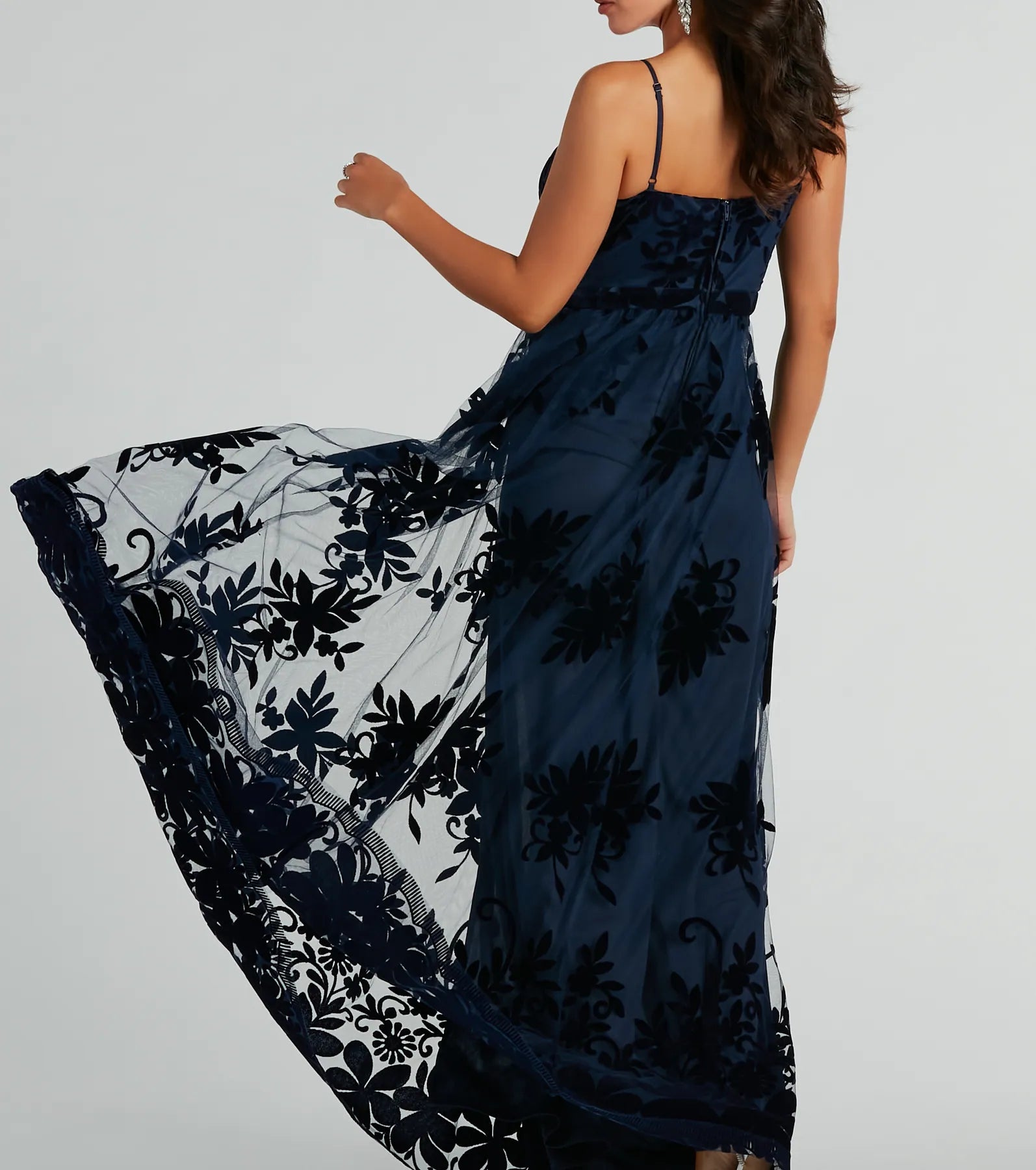 Thelma Sweetheart A-Line Velvet Tulle Dress - Image 3