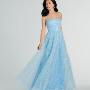 Amiyah Formal Sequin Tulle Corset A-Line Dress