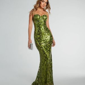 Sielle Bustier Mermaid Sequin Formal Dress