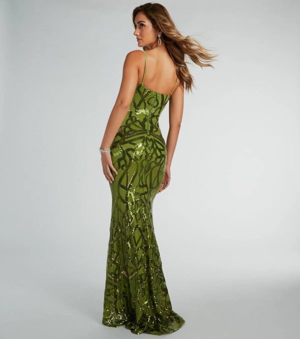Sielle Bustier Mermaid Sequin Formal Dress - Image 2