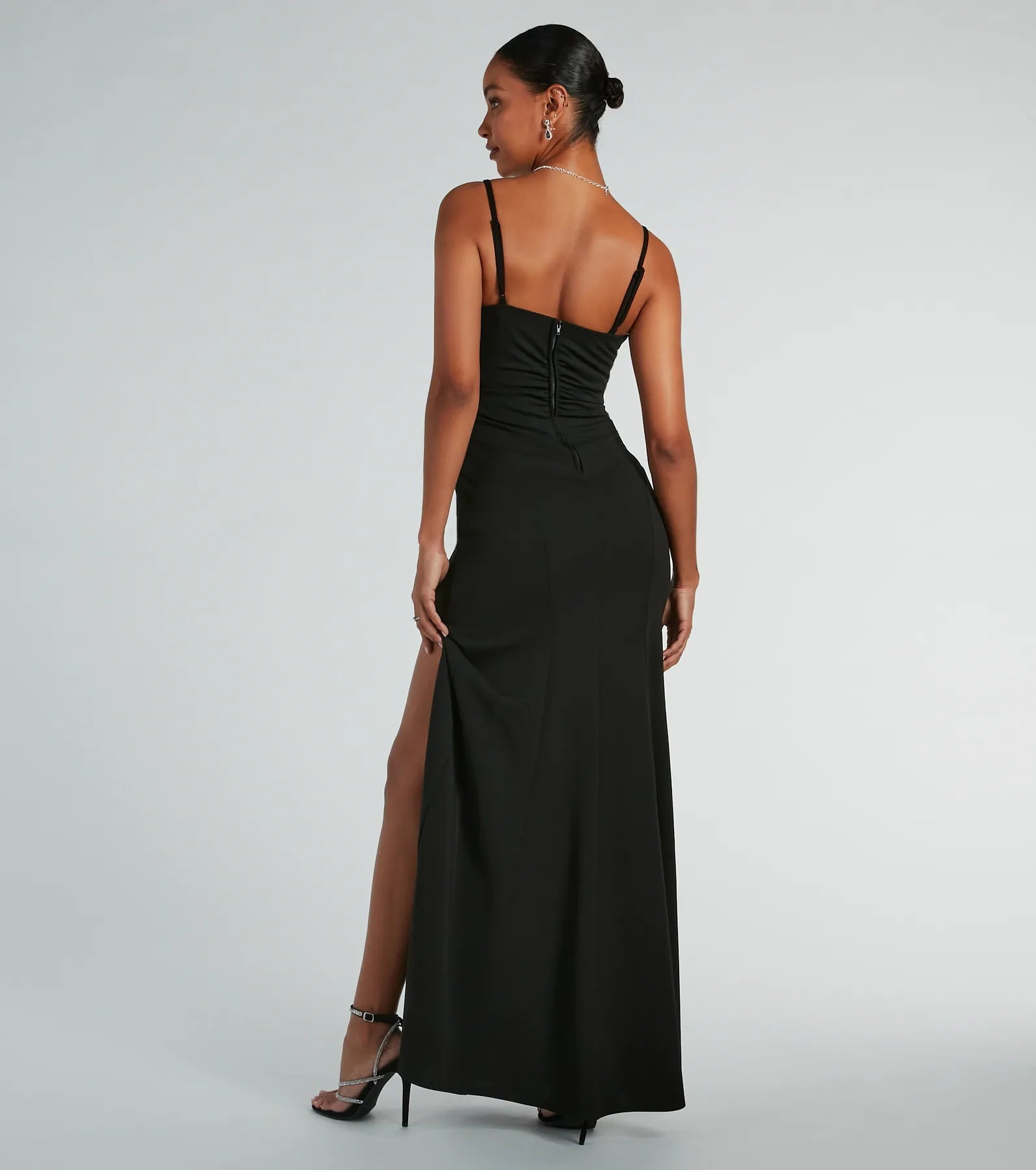 Hillary Sweetheart A-Line Crepe Formal Dress - Image 2
