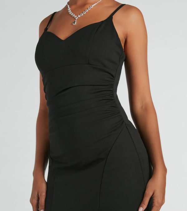 Hillary Sweetheart A-Line Crepe Formal Dress - Image 3