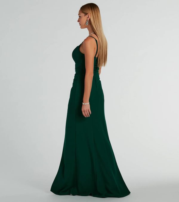 Hillary Sweetheart A-Line Crepe Formal Dress - Image 6