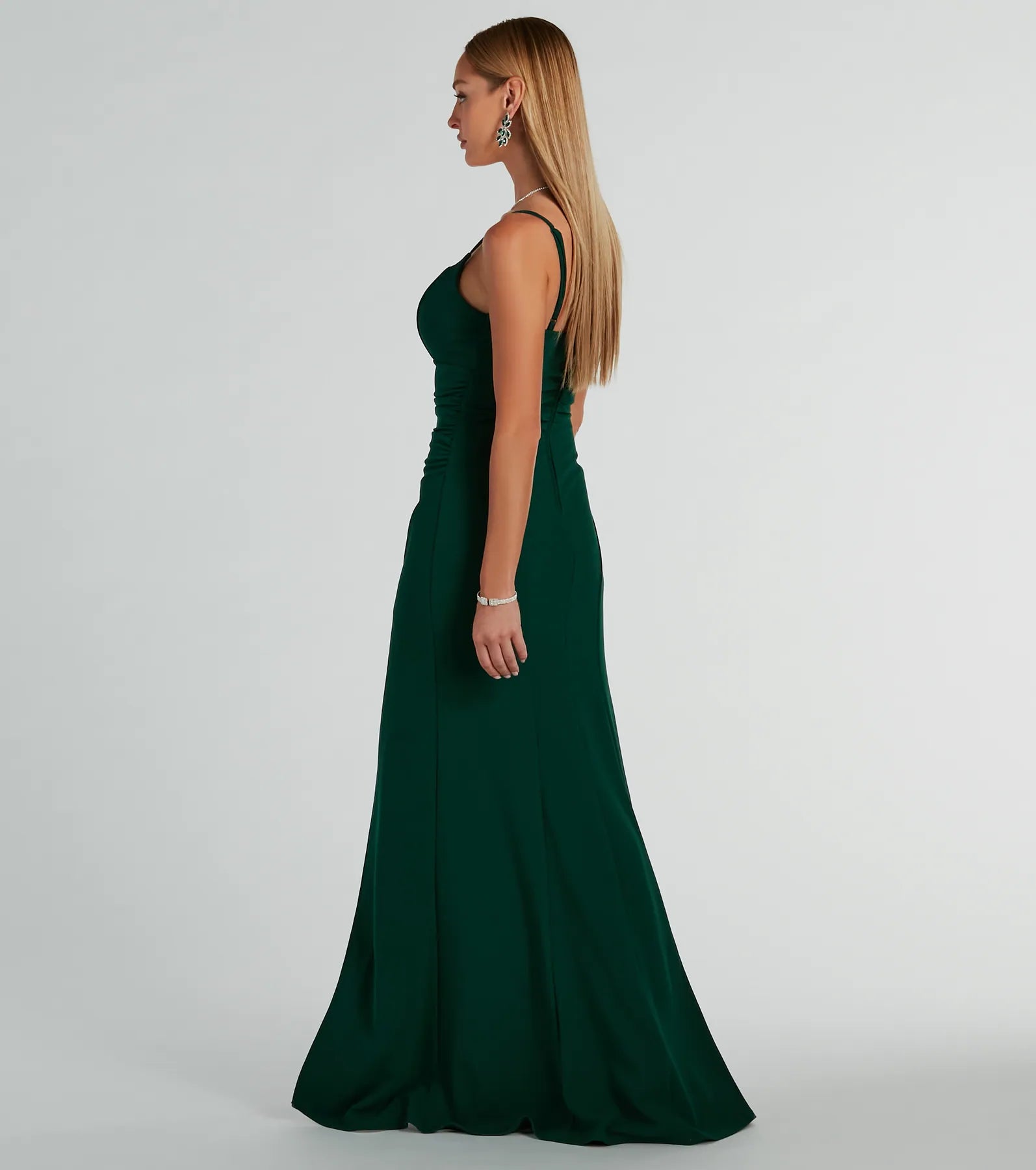 Hillary Sweetheart A-Line Crepe Formal Dress - Image 6