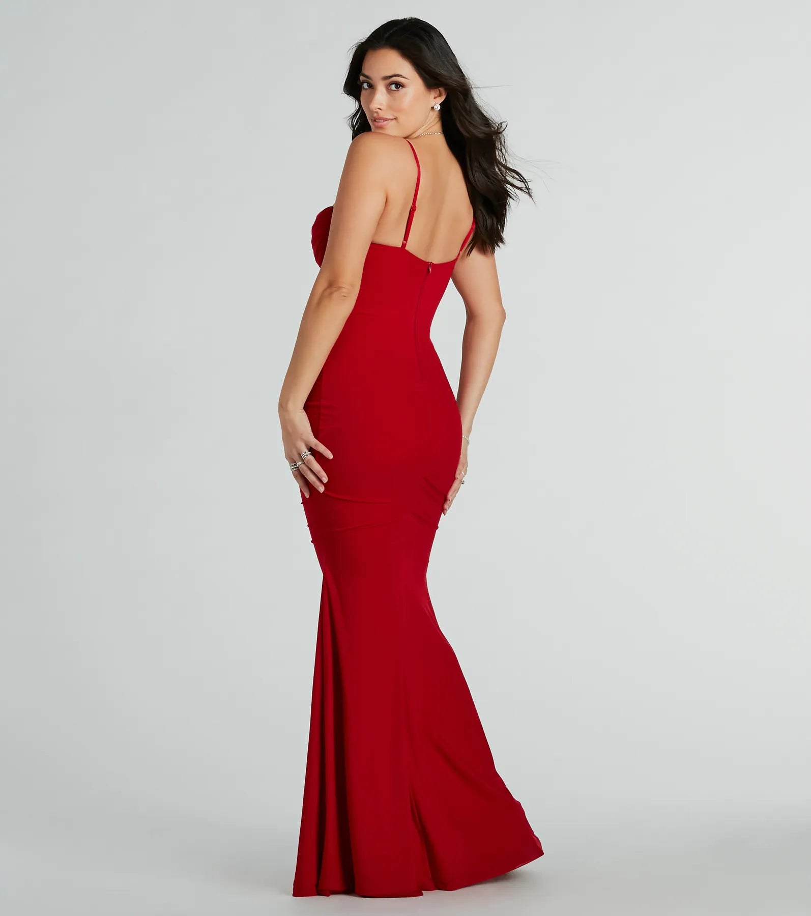 Deana Formal Mesh Corset Mermaid Long Dress - Image 3